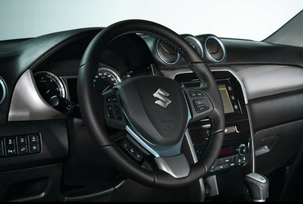 Suzuki Leather Steering Wheel Blue Stitching