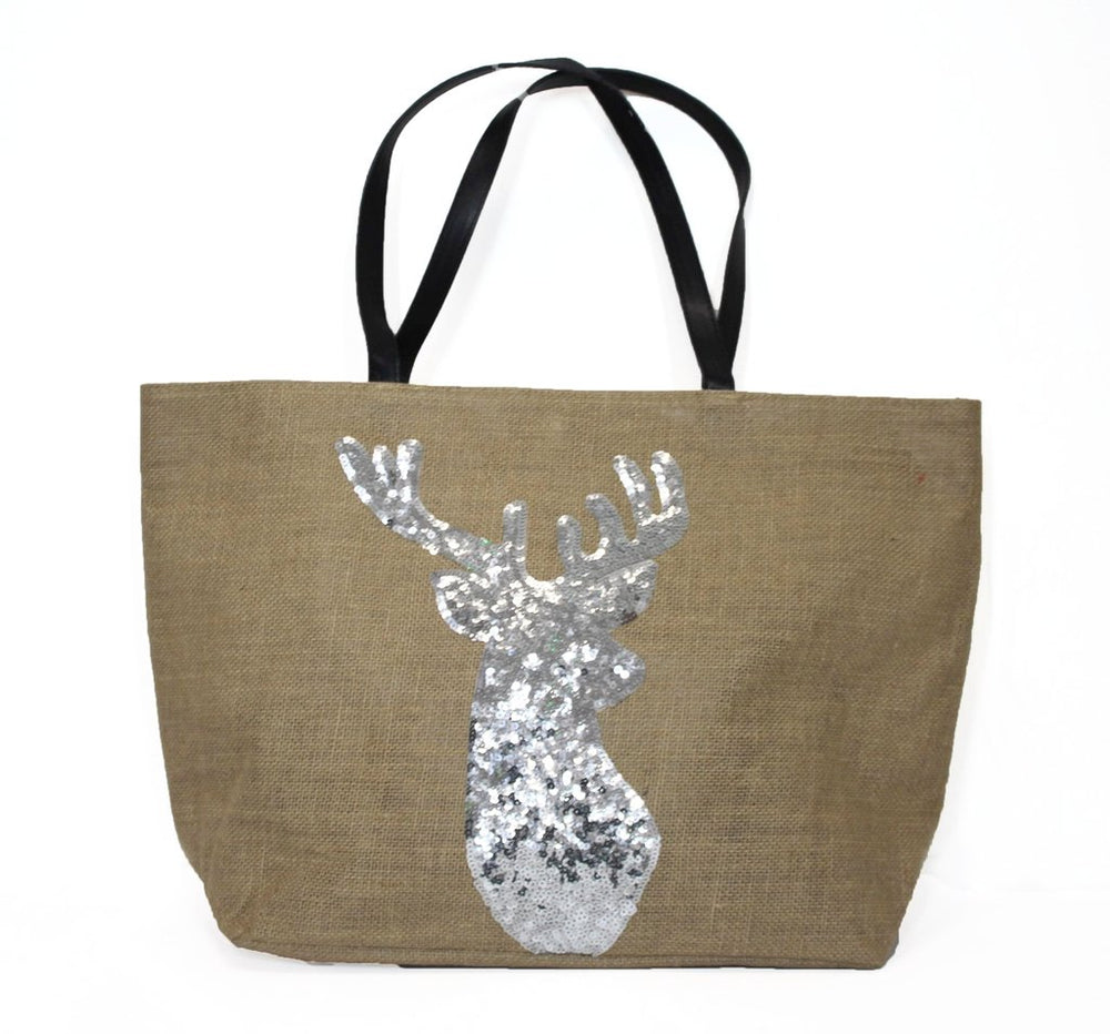 Sliver Deer Linen Bag