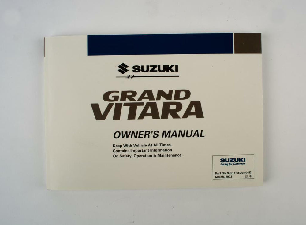 Suzuki XL-7 JA Owners Manual