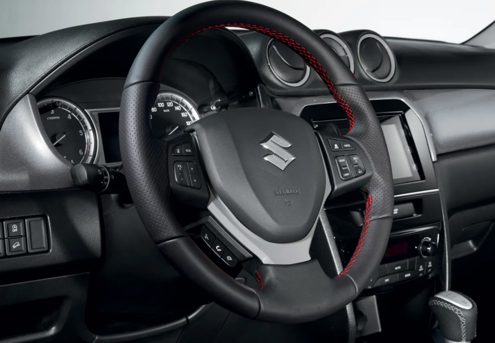 Suzuki Leather Steering Wheel Red Stitching
