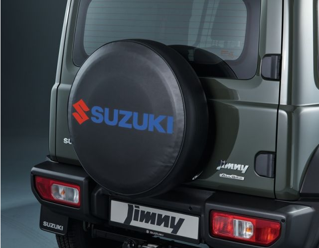 Suzuki Spare Wheel Soft Cover - Black with Coloured Logo