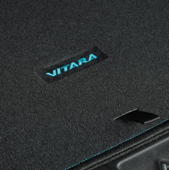 Suzuki Vitara Boot Carpet Mat - Turquoise Logo