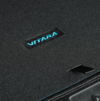Suzuki Vitara Boot Carpet Mat - Turquoise Logo