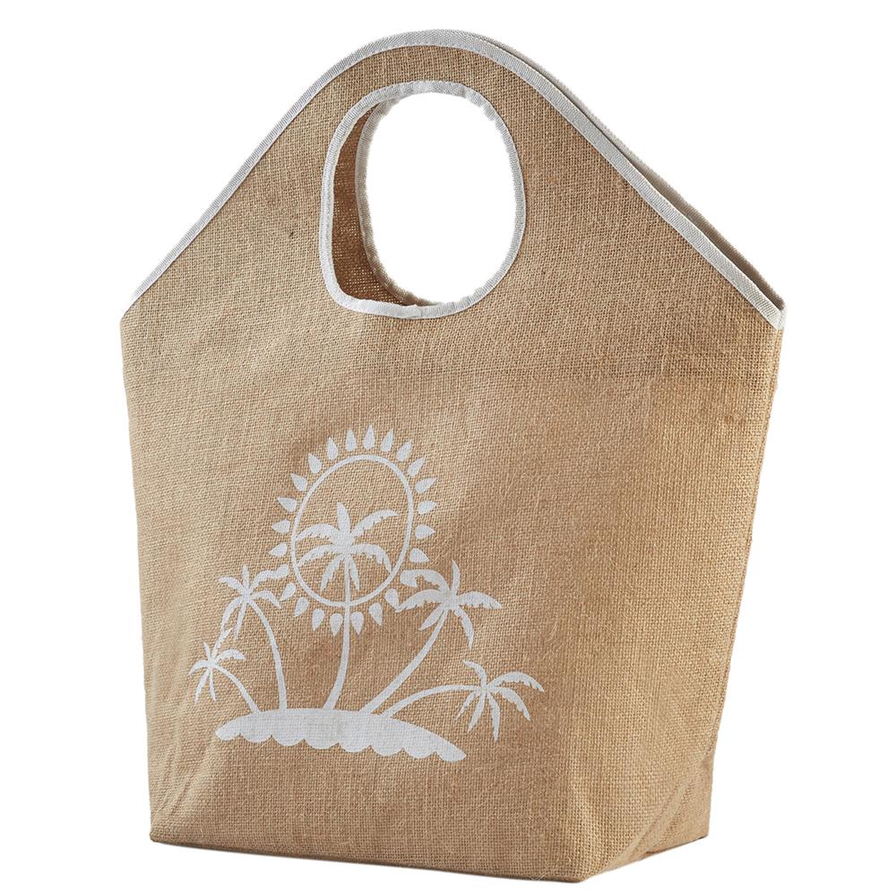 Palm Tree Linen Shopper