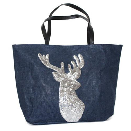 Sliver Deer Linen Bag