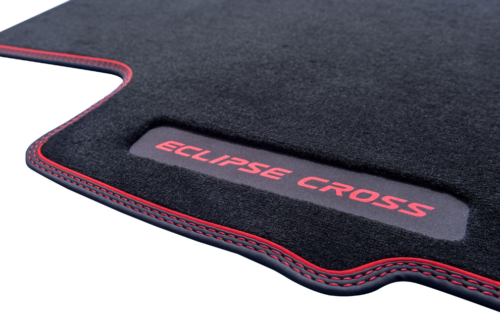 Mitsubishi Eclipse Cross Textile Mats - Elegance - Red & Black