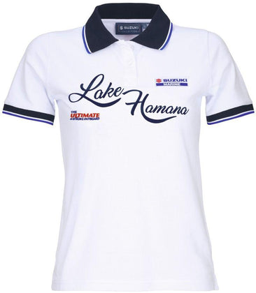 Suzuki Marine White Polo Shirt Ladies