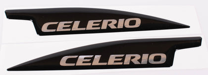 Suzuki Side body mouldings badge, silver / black logo, 2 pcs.