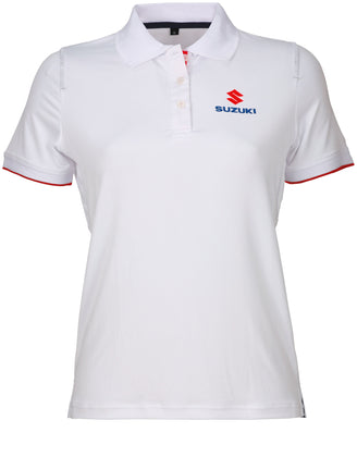 Suzuki Team White Polo Shirt Ladies